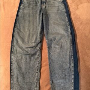 Robert Rodriguez Two-Tone Blue barrel Jeans
